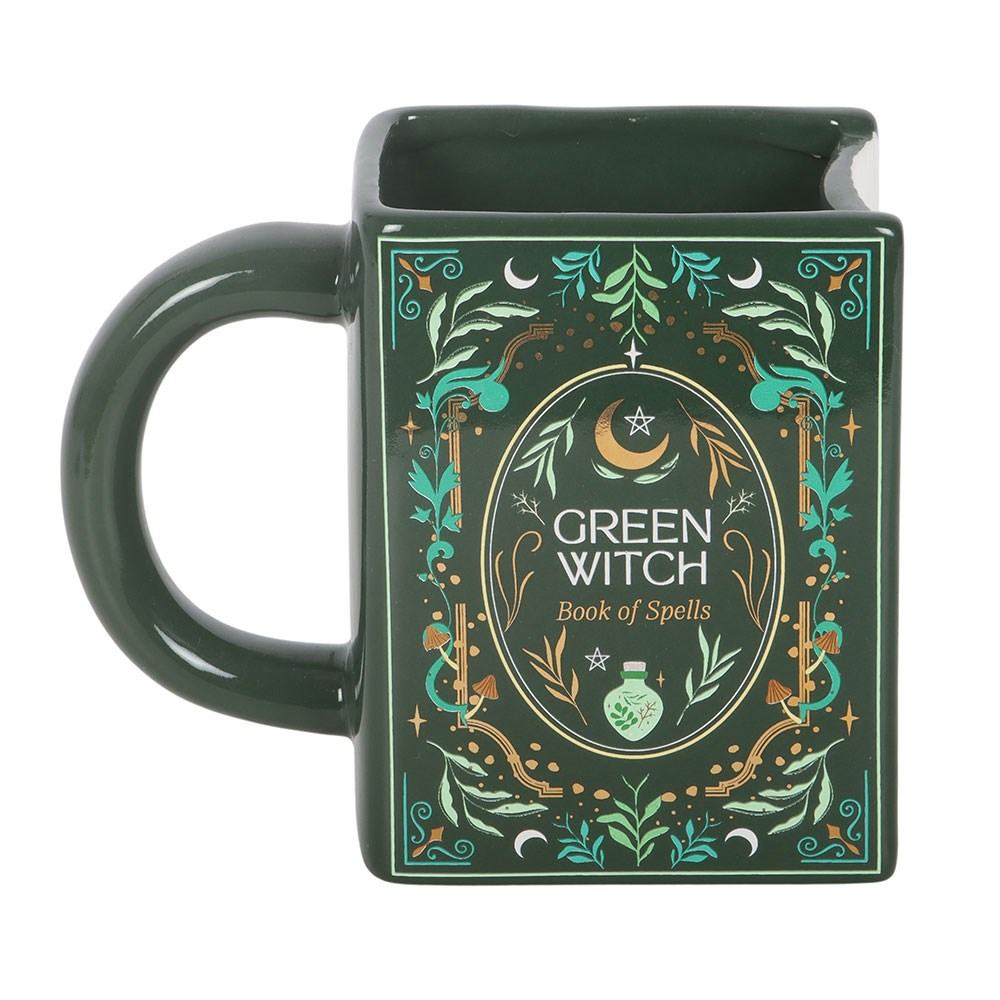 Something Different - Green Witch Book Shaped Mug - Green
